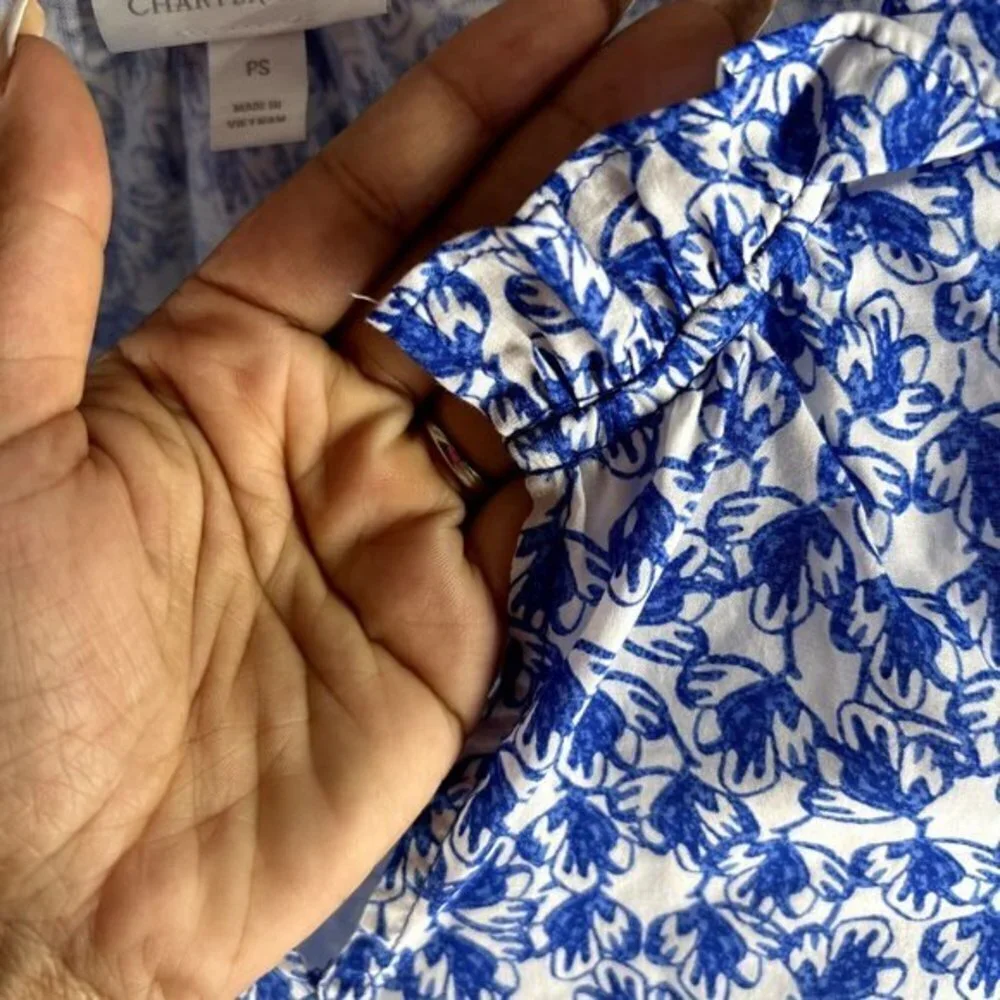Charter Club Womens Tops Size Petite‎ Small Printed Popover - Picture 4 of 7